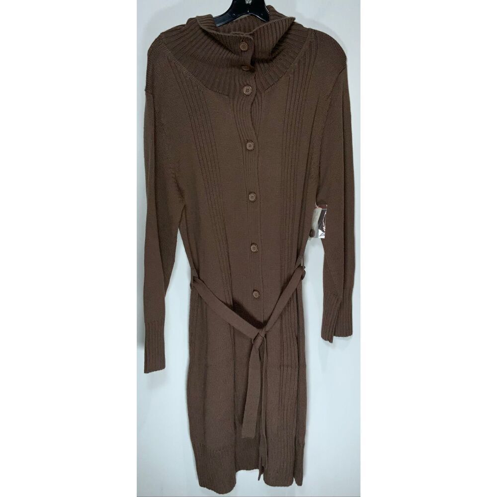 Just Max Vintage Brown Wool Blend Dress size large
